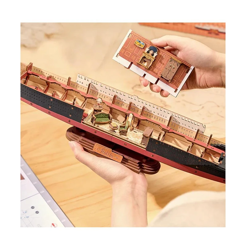 Flash Popup 3D Puzzle 1912 Ocean Liner 433pcs Diy Lights Up