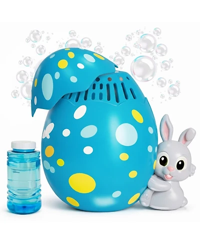 Sperric Easter Egg Bubble Maker Machine, Bunny Designed Automatic Toy, Battery Operated Outdoor Blower Toys