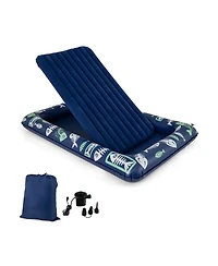 Gouun Toddler Inflatable Travel Bed with Electric Pump and Raised Bed Rails