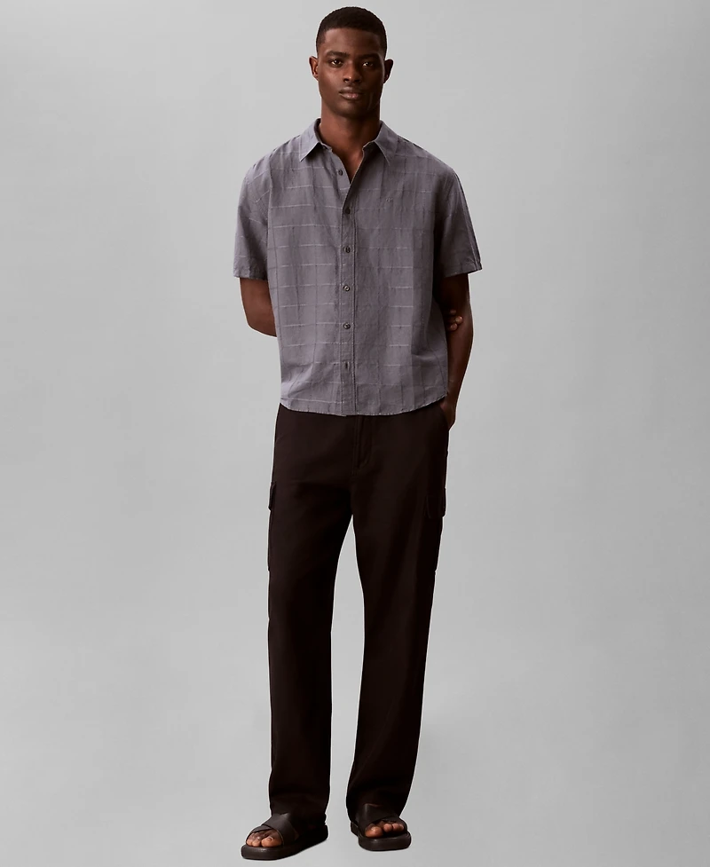 Calvin Klein Men's Yarn-Dyed Plaid Shirt