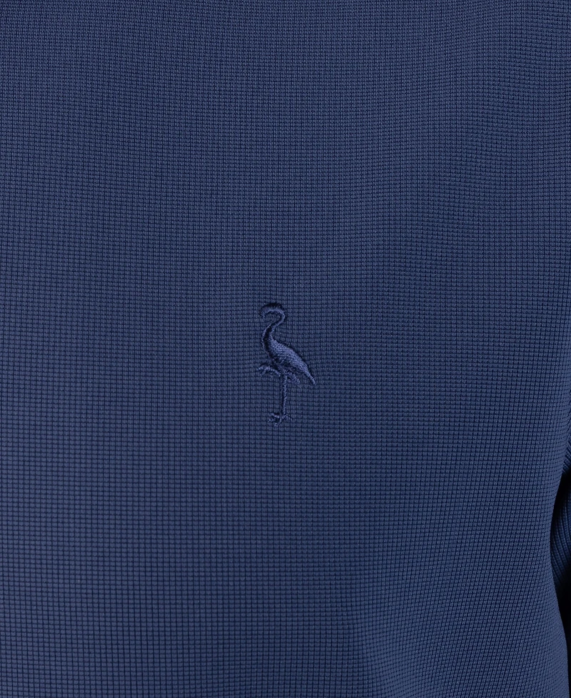 Tailorbyrd Men's Micro Grid Textured Performance Polo Shirt