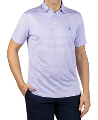 Tailorbyrd Men's Micro Floral Printed Performance Polo Shirt