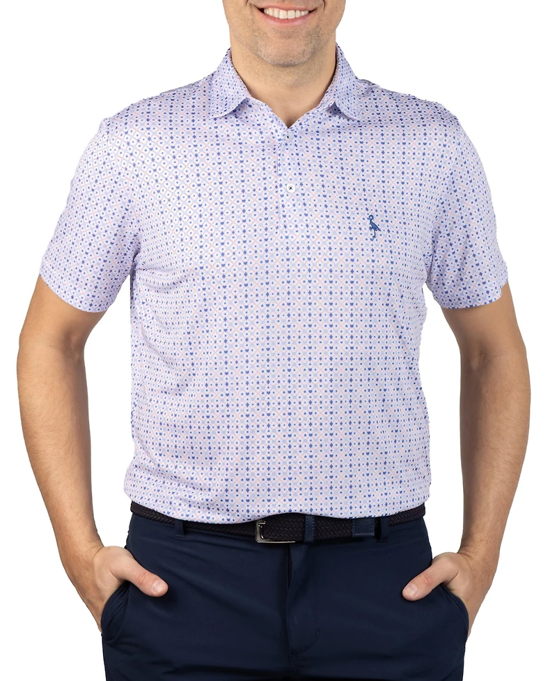 Tailorbyrd Men's Dealers Choice Printed Performance Polo Shirt
