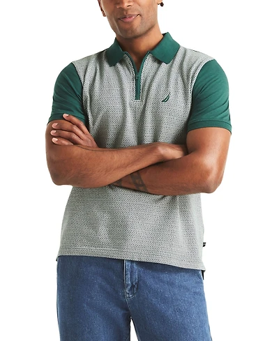 Nautica Men's Short-Sleeve Jacquard Jersey Polo Shirt