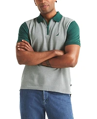 Nautica Men's Short-Sleeve Jacquard Jersey Polo Shirt