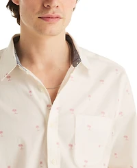 Nautica Men's Long-Sleeve Oxford Print Shirt