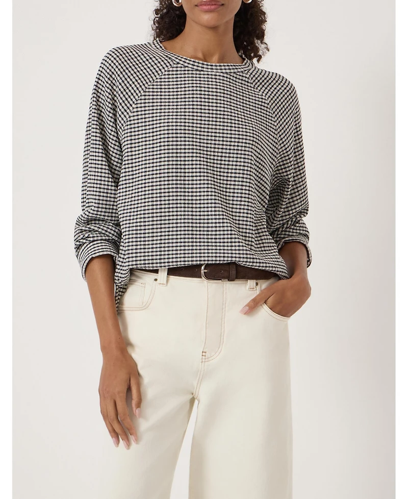 Hush Women's Matilda Gingham Raglan Top
