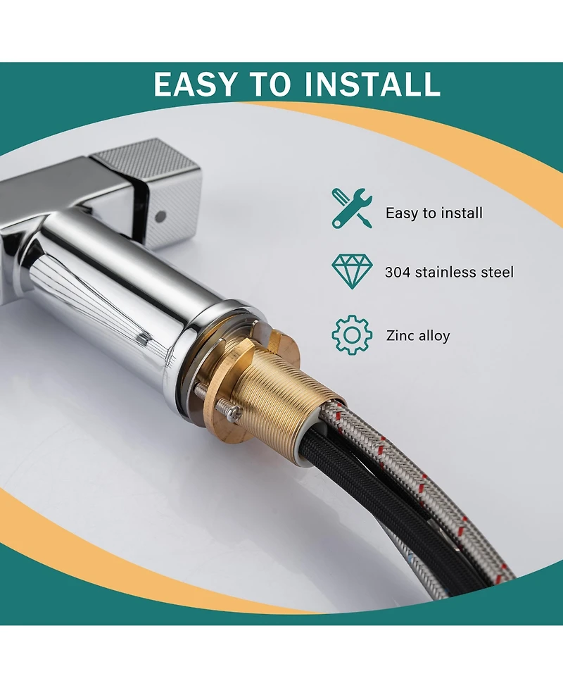 Busdays Wall Mount Folding Kitchen Pot Filler Faucet