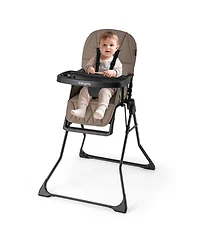 Sugift Compact Baby High Chair with Removable Tray and Pu Cushion