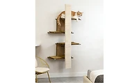 Zeus and Ruta 4 Layer Wall Mounted Cat Climbing Shelves Modern Kitty Condo Tower Space Saving Indoor Cat Furniture