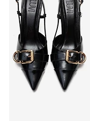 Prologue Shoes women's Noen Buckle Pointed Toe Stiletto Pump