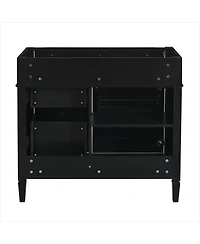 Sillysis 36 Inch Modern Bathroom Vanity without Top Sink, Soft Close Drawers and Adjustable Shelf for Small Spaces