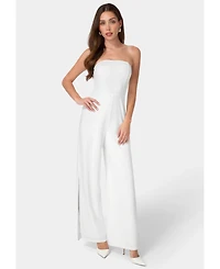 Bebe Women's Strapless A-Line Jumpsuit