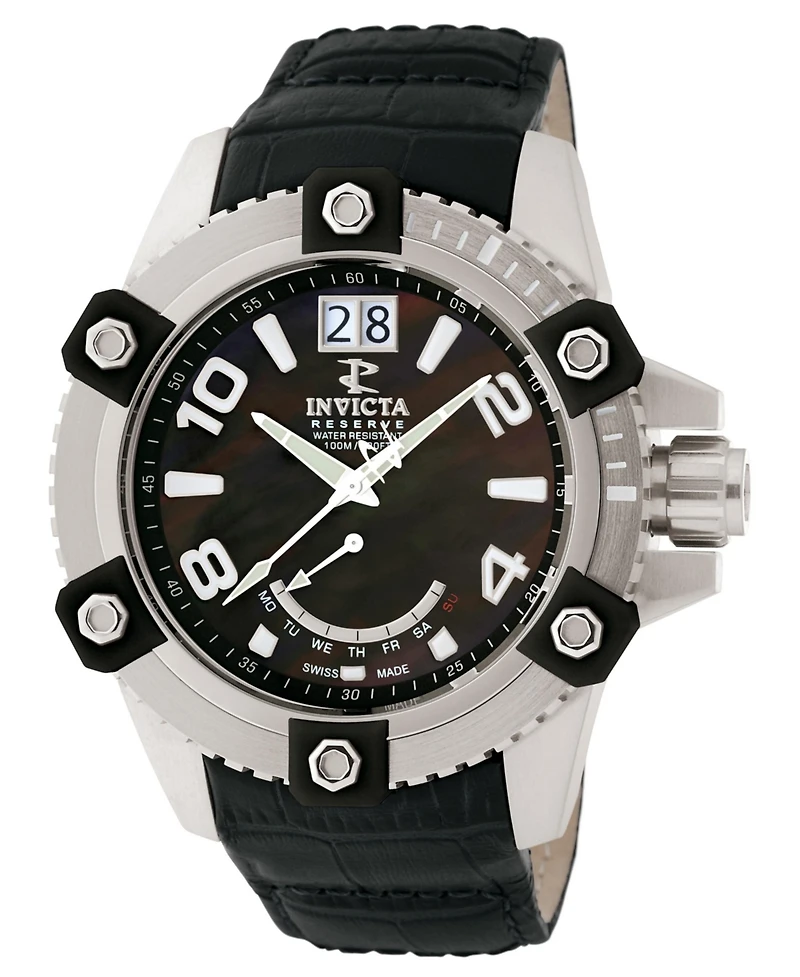Invicta Men's 1725 Reserve Octane Quartz Chronograph Mother of Pearl Dial Watch