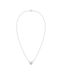 Lab-Created Diamond Bezel Solitaire Pendant Necklace (1/5 ct. t.w.) in Sterling Silver, 18" + 2" extender