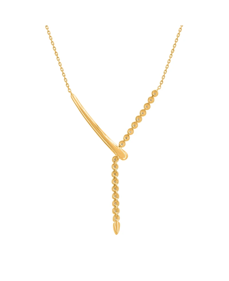 Diamond Vertical Line 18" Lariat Necklace (1/5 ct. t.w.) in 14k Gold