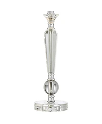 Vienna Full Spectrum Jolie Luxury Glam Table Lamps 26" High Set of 2 Clear Crystal with Table Top Dimmers Off White Drum for Bedroom Living Room Kids