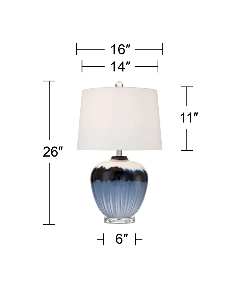 360 Lighting Hulda 26" High Art Glass Table Lamp Set of 2