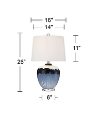 360 Lighting Hulda 26" High Art Glass Table Lamp Set of 2