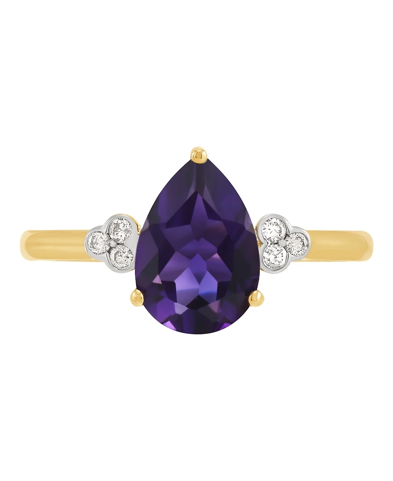 Macy's Amethyst (1-1/2 ct. t.w.) & Diamond Accent Ring 14k Yellow Gold (Also Available Multi-Stones)