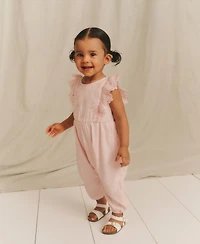 abercrombie kids Baby Girls' Flutter Sleeve Eyelet Jumpsuit