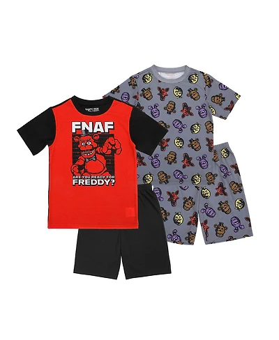 Five Nights At Freddy'S Big Boys Are You Ready For Freddy 4-Pack Pajama Set-14