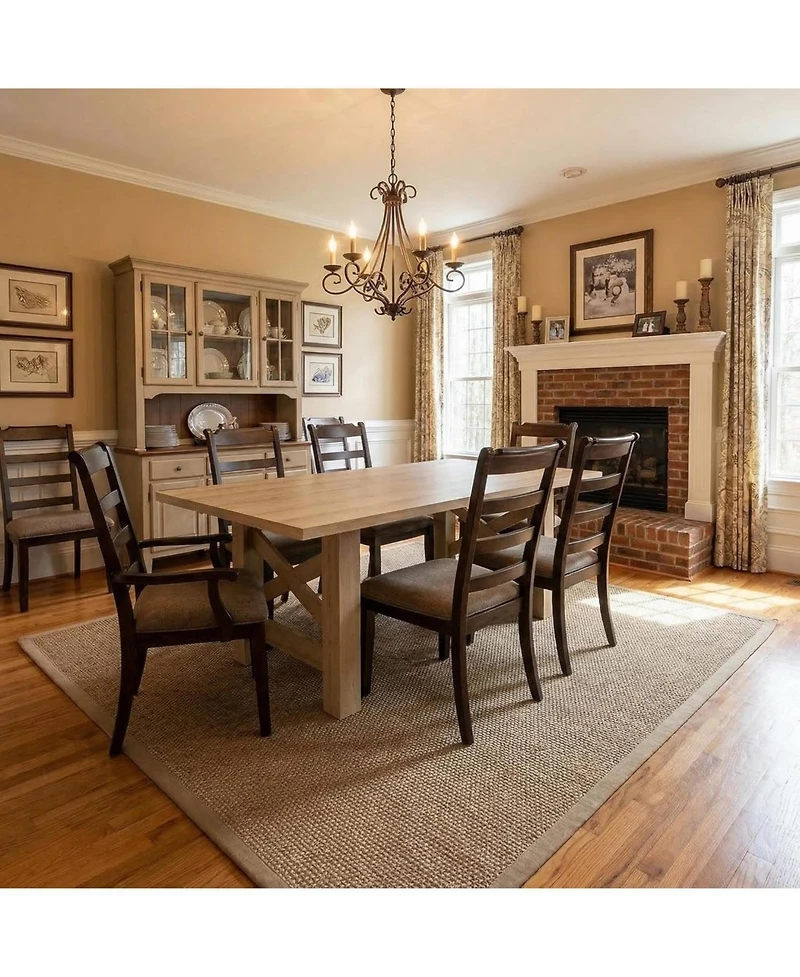 gaomon Wood Farmhouse Dining Table for 6-8, Heavy Duty Large Kitchen Table