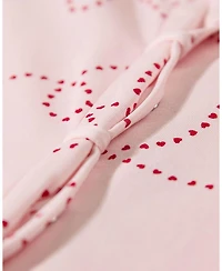 MeMoi Baby Girls "Entangled Hearts" 100% Cotton Front-Snap Footie