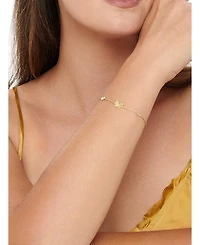 Devata Butterfly Chain Bracelet in 14K Gold, 6.5 in adj to 7.5 in, approx. 2.9 grams