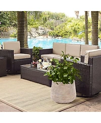 LuxenHome LuxenHome Distressed Tan MgO Tapered Round Planter