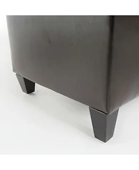 Rainsken Pu Storage Ottoman Bench
