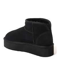 Fireside by Dearfoams Women's Kingston Genuine Shearling Platform Bootie