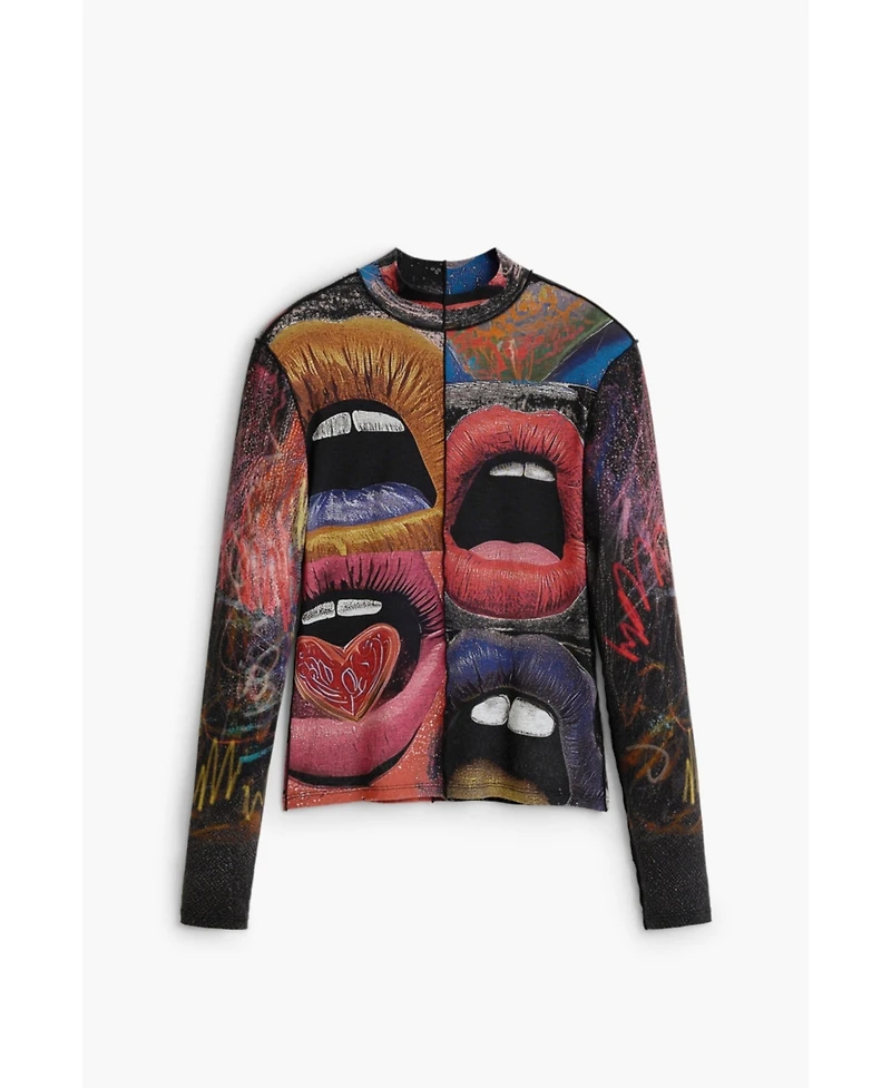 Desigual Women's Long Sleeve High Neck T-Shirt