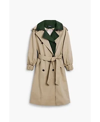 Desigual Women's Detachable Two-Tone Trench Coat