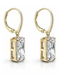 And Now This Clear Crystal Drop Leverback Earrings