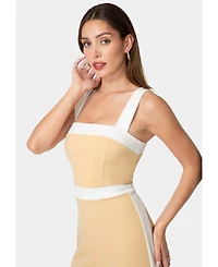 Bebe Women's Colorblock Square Neck Jumpsuit