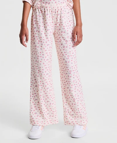 With Jules Girls' 7-16 Printed Lightweight Ribbed Pants