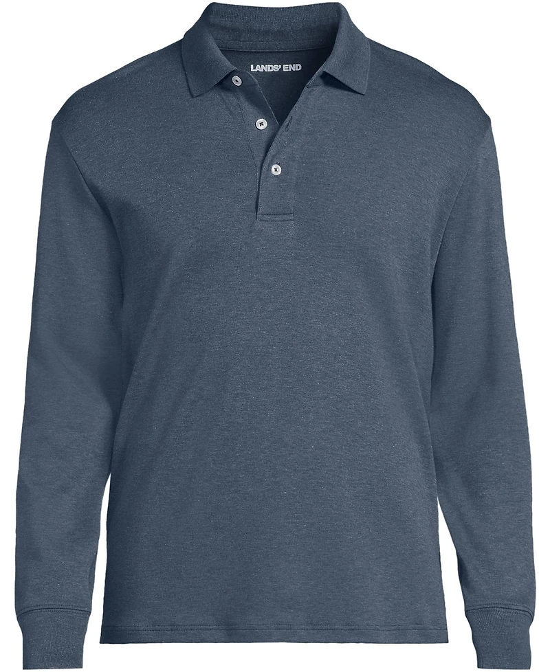 Lands' End Men's Long Sleeve Cotton Supima Polo Shirt