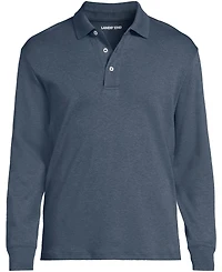 Lands' End Men's Long Sleeve Cotton Supima Polo Shirt