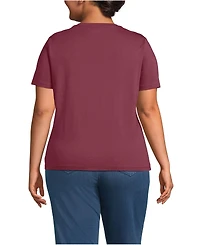 Lands' End Plus Relaxed Supima Cotton V-Neck T-Shirt