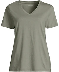 Lands' End Plus Relaxed Supima Cotton V-Neck T-Shirt