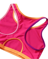 Lands' End Girls Chlorine Resistant Contrast Racer Back Bikini Top