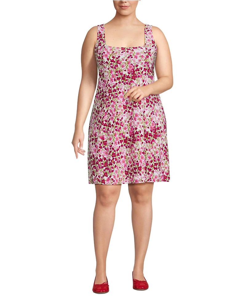 Lands' End Plus Silky Knit Mini Shift Dress