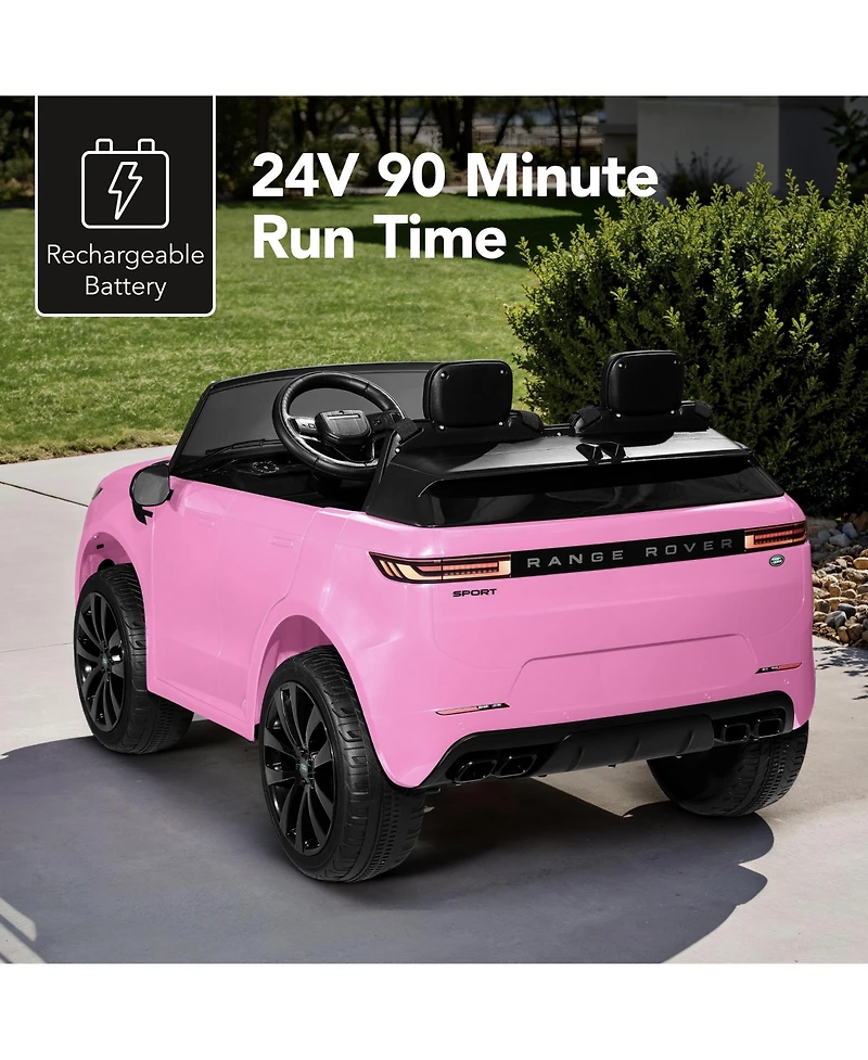 Best Choice Products Kids 24V 2-Seater Licensed Range Rover Ride-On Car w/ Parent Control 132lb Weight Capacity