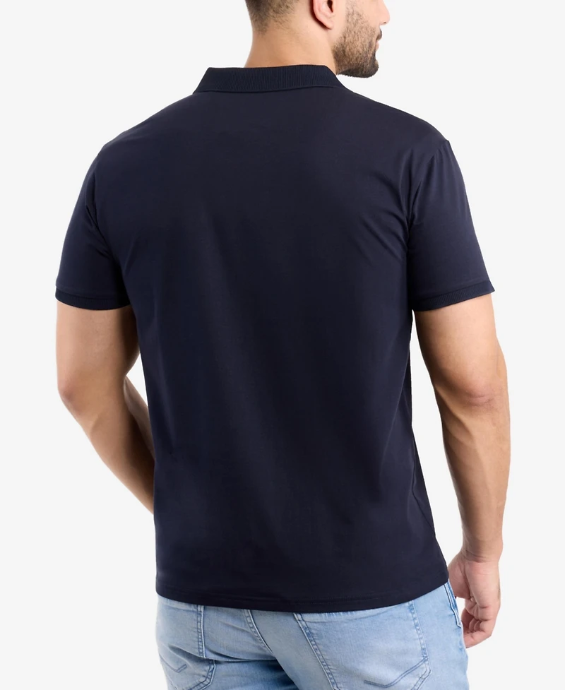 X-Ray Men's Short Sleeve New Rib Polo Shirt