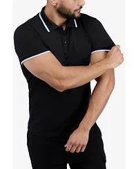 X-Ray Men's Short Sleeve Texture Rib Polo Shirt