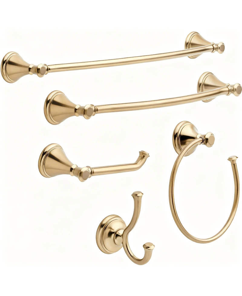 Yigii Cassidy Glass Shelf Towel Bar 18 Inch Polished