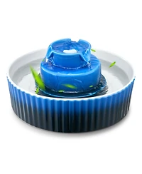 Zeus and Ruta Ceramic Cat Water Fountain 2.1L Cupcake Pet Drinking Fountain For Cats and Dogs