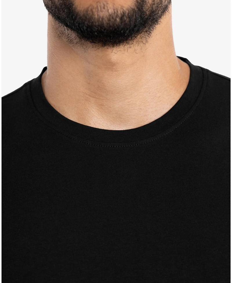 X-Ray Men's Soft Stretch Crew Neck Long Sleeve T-shirt