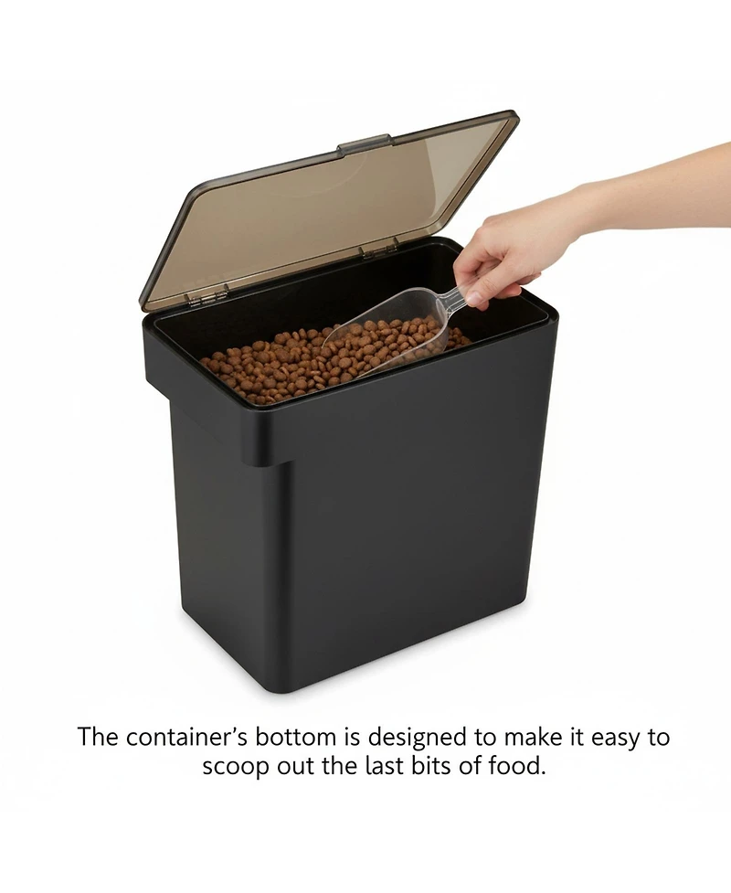 Aronkl Airtight Pet Food Storage Container Transparent Lid Handle 15Lbs 32Gallon 12Quart